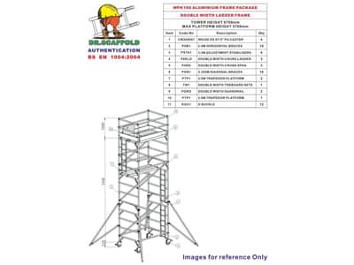 WPK108 - 5.70米平臺鋁合金移動式腳手架
