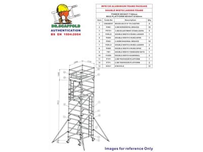 WPK109 - 6.16米平臺鋁合金移動式腳手架