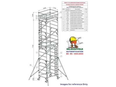 WPK113 - 8.02米平臺鋁合金移動式腳手架