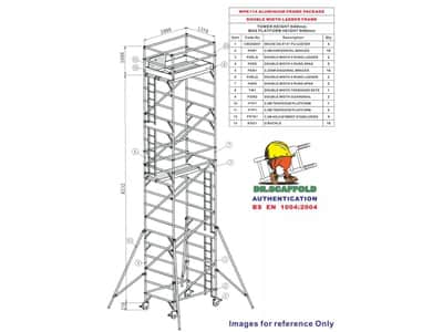 WPK114 - 8.48米平臺鋁合金移動式腳手架
