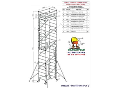 WPK115 - 8.95米平臺鋁合金移動式腳手架