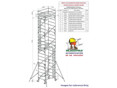 WPK116 - 9.41米平臺鋁合金移動式腳手架