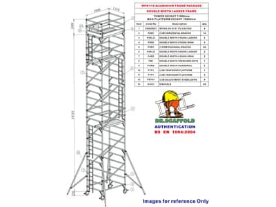 WPK119 - 10.80米平臺鋁合金移動式腳手架