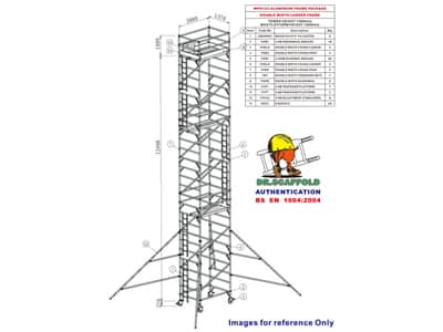 WPK123 - 12.66米平臺鋁合金移動式腳手架