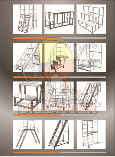 鋁合金超市倉庫梯子